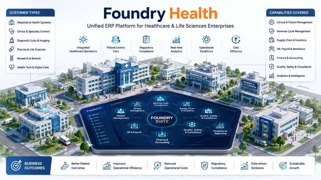 Foundry Health - Unified ERP Platform for Healthcare & Life Sciences Enterprises